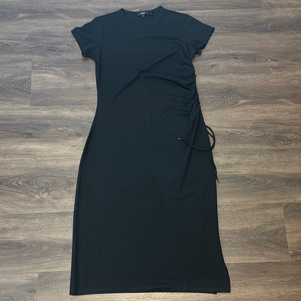 NWOT Theory Black Cotton T-Shirt Dress - Large
